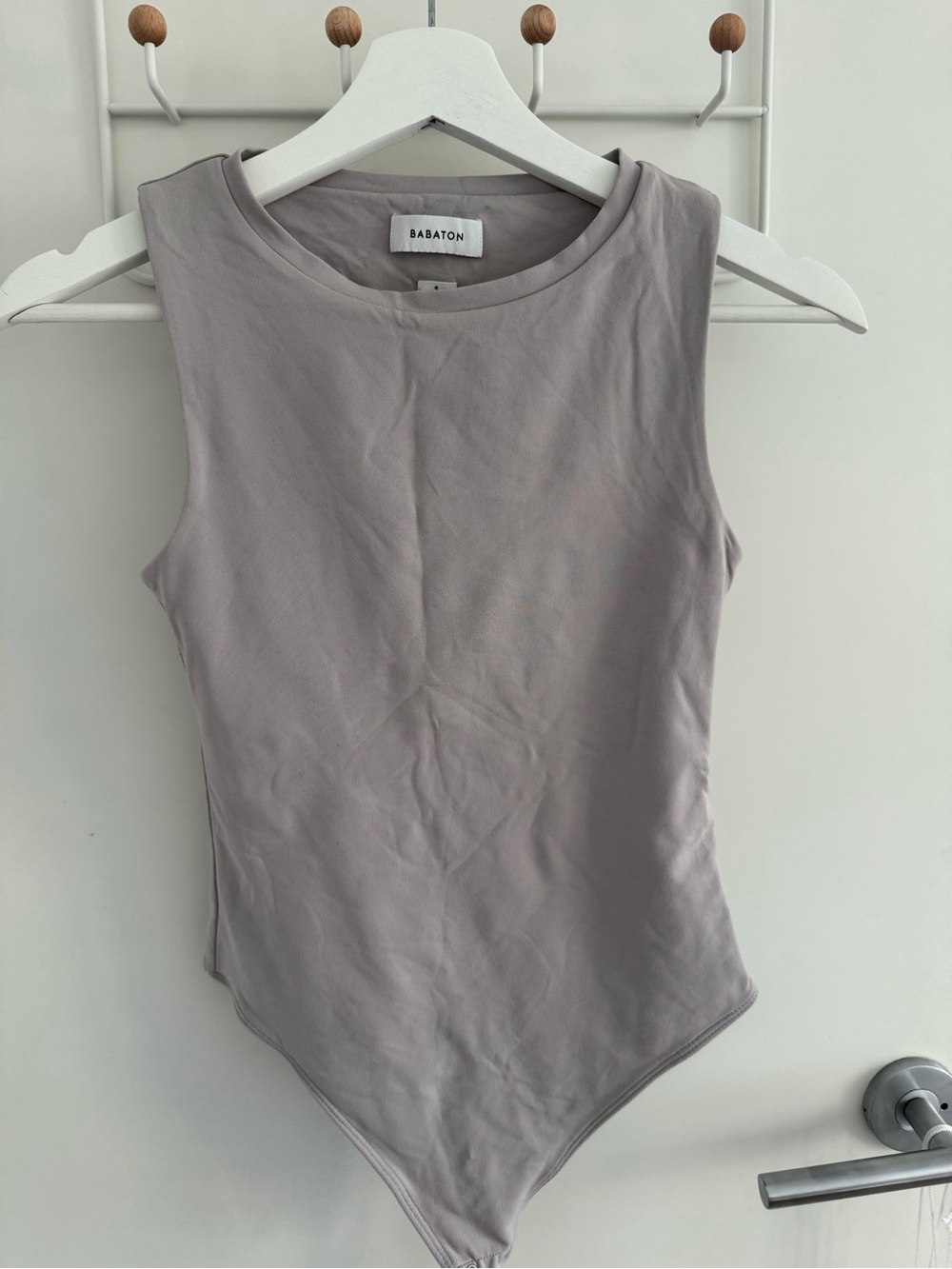 Babaton Sleeveless Bodysuit in Dusty Gray